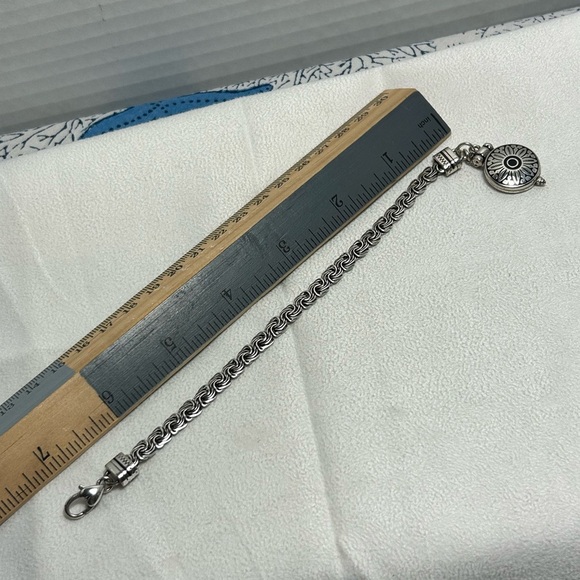 Brighton Locket Charm Bracelet Silver Plated Vintage 8" - Picture 5 of 9